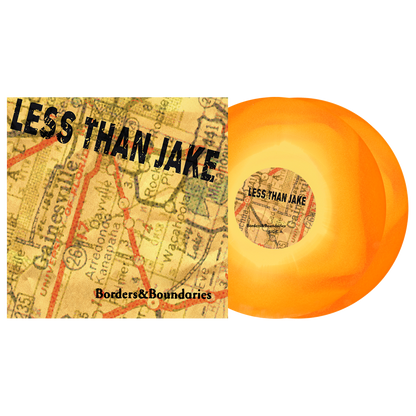 Less Than Jake (Borders & Boundaries 25th Anniversary) Yellow & Orange Swirl Vinyl